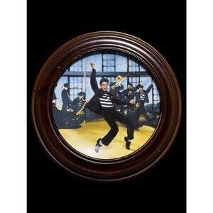 1989 Elvis Presley Jailhouse Rock Framed Delphi Limited Edition Collector Plate